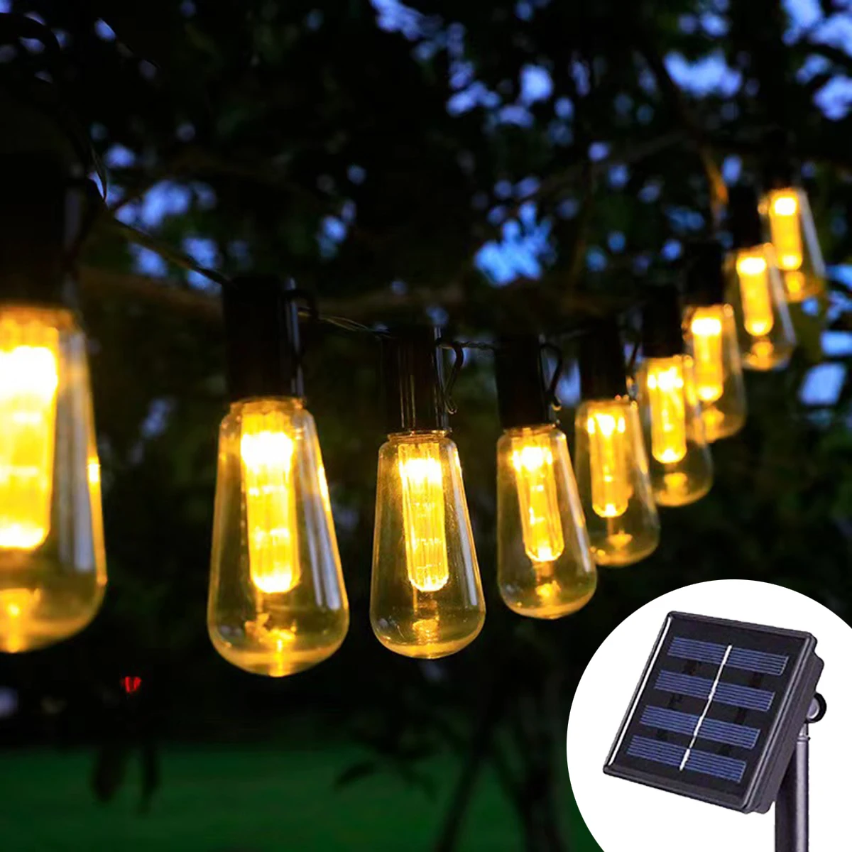 5 Stücke]Solar Lichterkette Aussen, Peasur 3x12M 120 LED