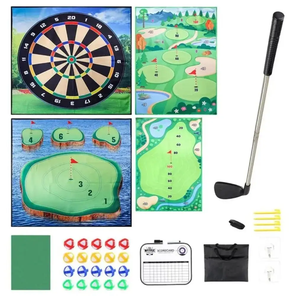 

20 Stick Golf Balls Golf Chipping Game Mat Set Sticky Practice Wearproof Golf Training Aid Equipment Durable Thicken