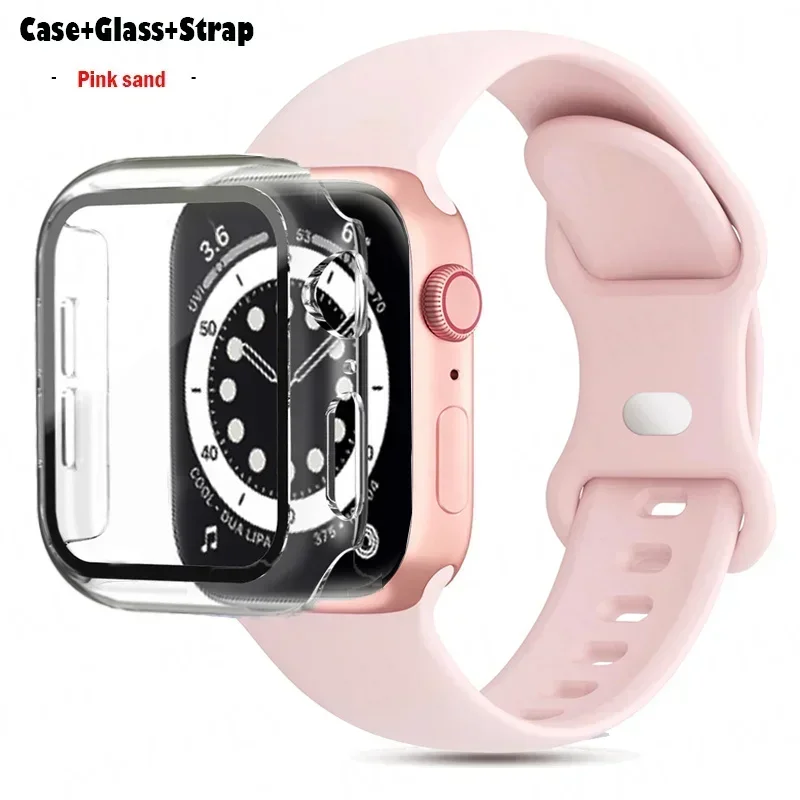 Premium Silicone Watchband with Glass Case