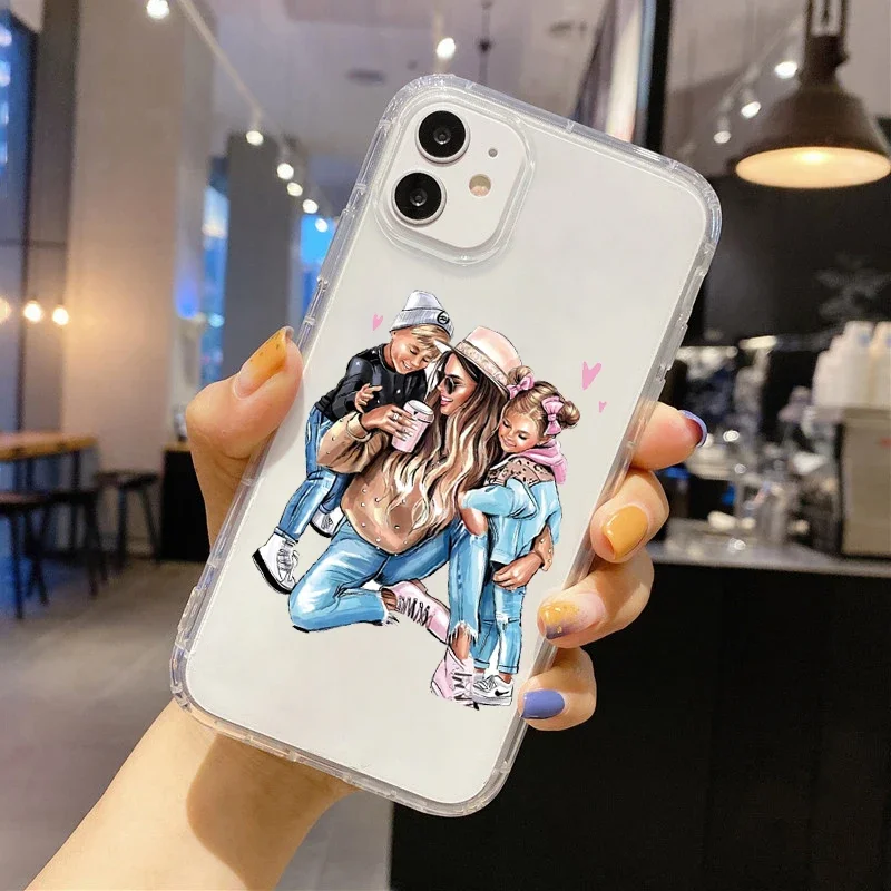 iPhoneアクセサリー mom Girl Mom Phone Case Super Mom Cover Fit for iPhone 17 Pro