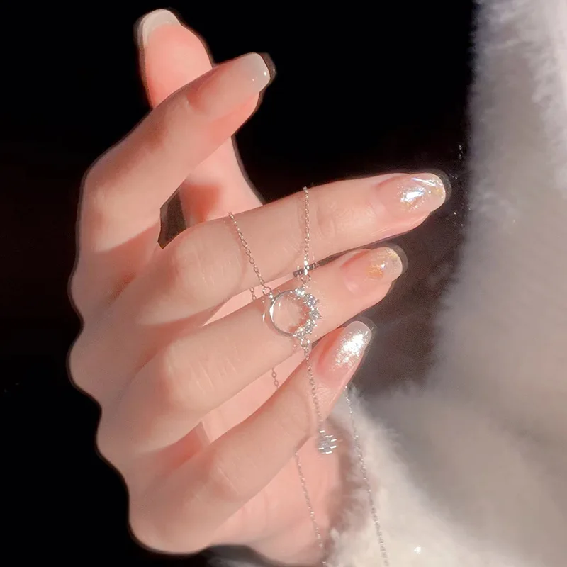 

Simple Fashion Crystal Clavicle Chain Necklace For Women Fantastic Dtyle Double Shiny Zircon Necklace Chokers Party Jewelry Gift