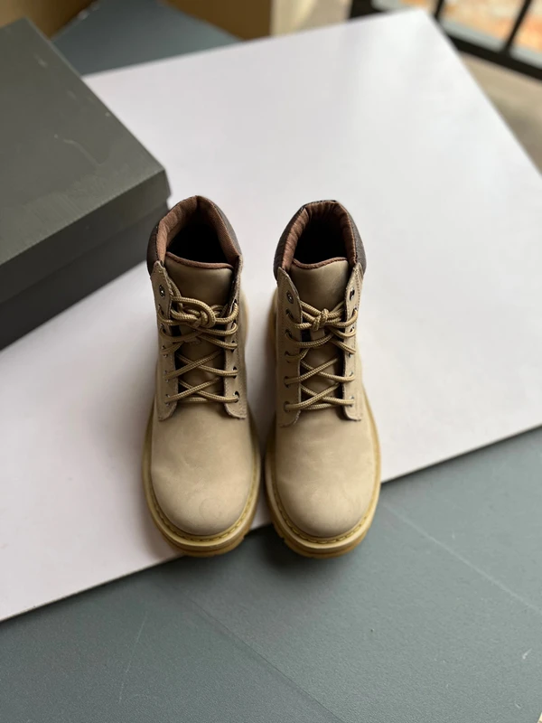 Dave&Di Fashion Girls' Genuine Leather Motorcycle Boots  Thick Sole Casual Retro Autumn/Winter Short Boots Women