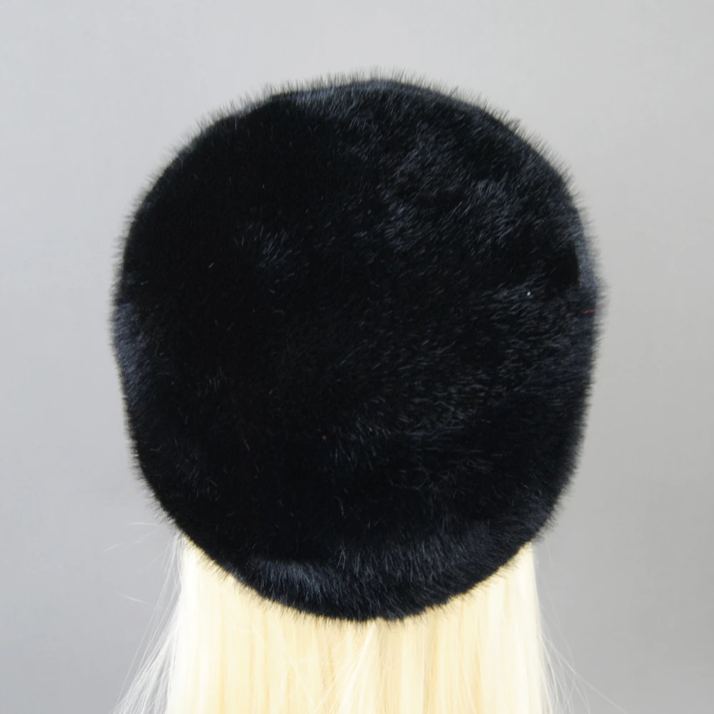 Winter Brand Artificial Faux Mink Fur Hat For Women Fluffy Luxury False hickened baseball peaked Warm Russian Visors Caps