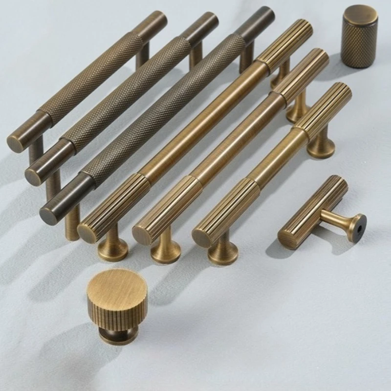 nordic-vintage-brass-handles-for-wardrobe-and-drawer-bronze-knurling