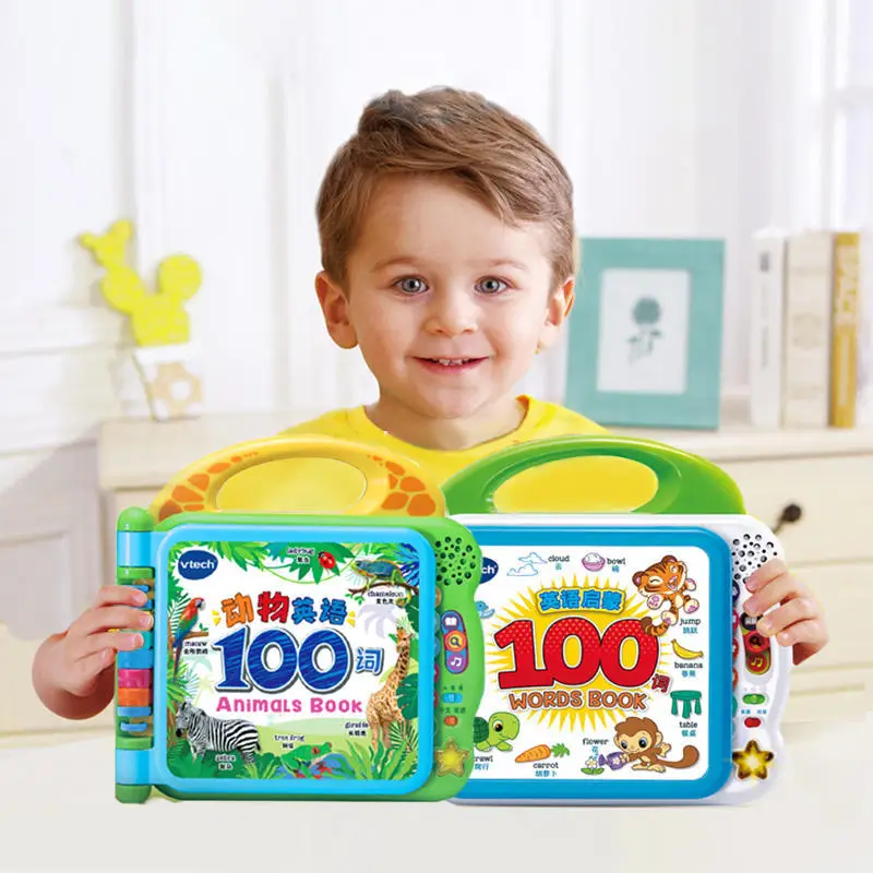 English Bilingual 100 Word Language Early Education Learn Machine Audio Book Animal Sound Cognative Smart Touch Read Toy Gift 4