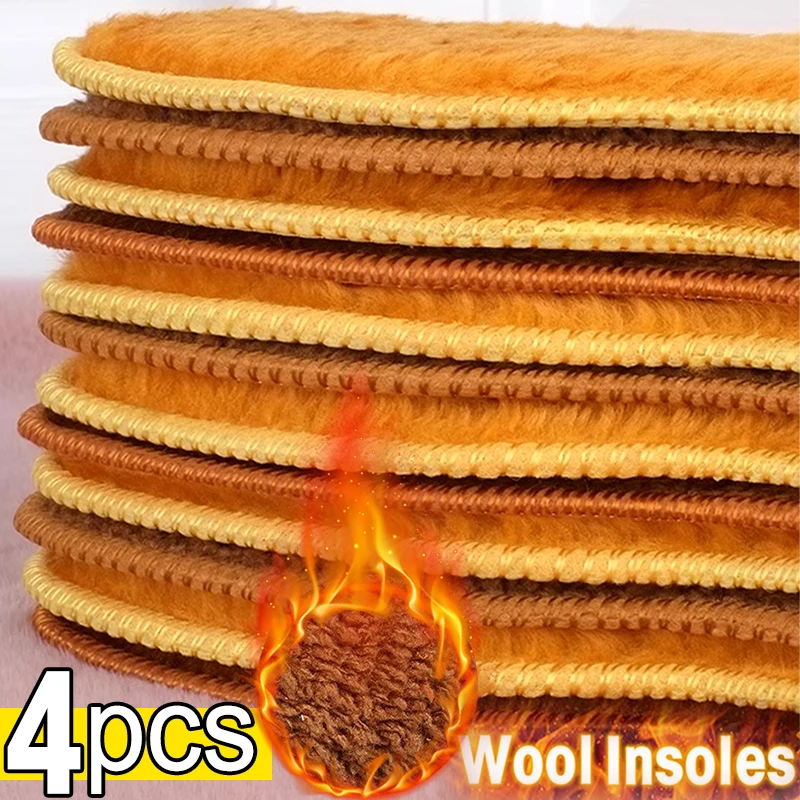 

Self Heated Thermal Insoles for Shoes Wool Thicken Winter Warm Soft Shoes Pads Breathable Memory Foam Insoles for Feet Care