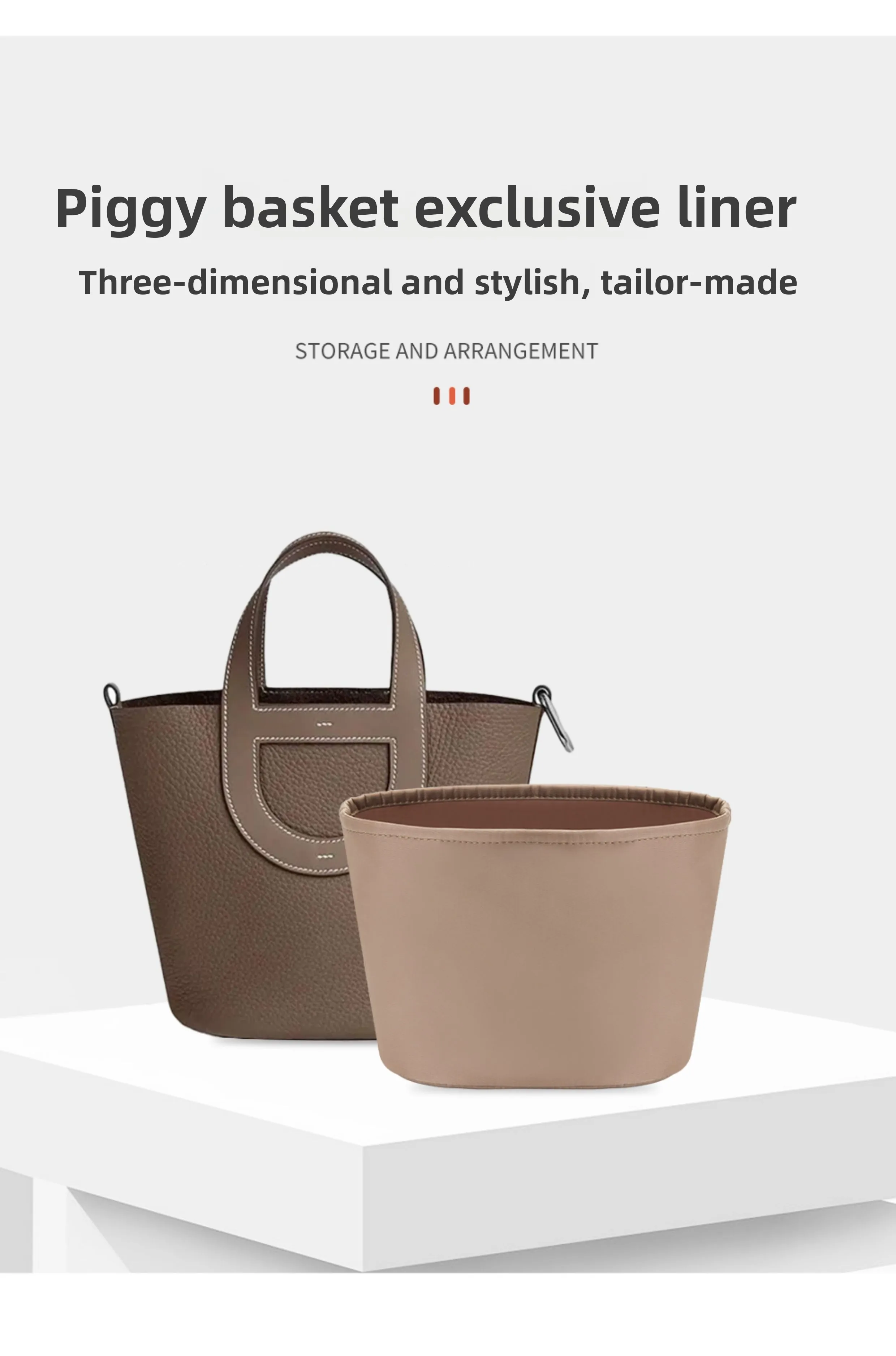Bag organizer insert for H women bag 18 nylon storage durable bag support storage inner modification bag accessories