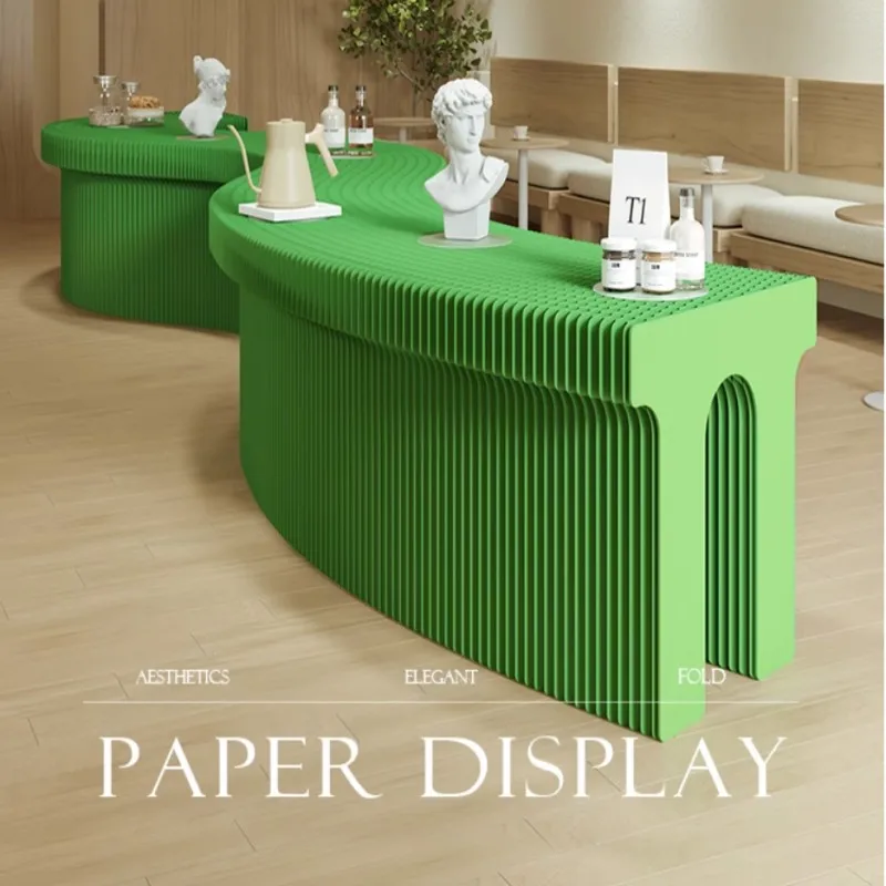 Creative Portable Folding Paper Coffee Table Removable handbag shoes Display Rack Book shelf Outdoor Camping Table