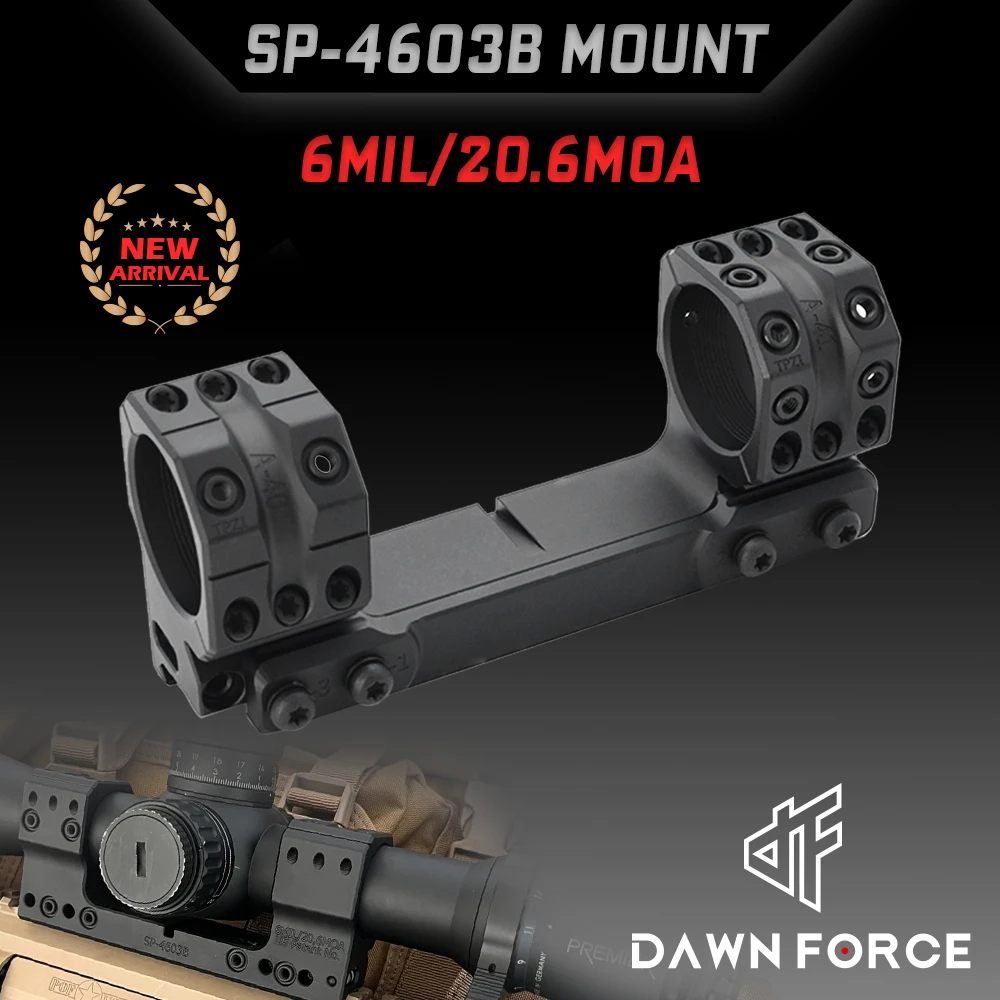 Tactical 34mm 6MIL/20.6MOA 1.5" Picatinny Scope Mount for Scopes 38mm Height SP-4603B