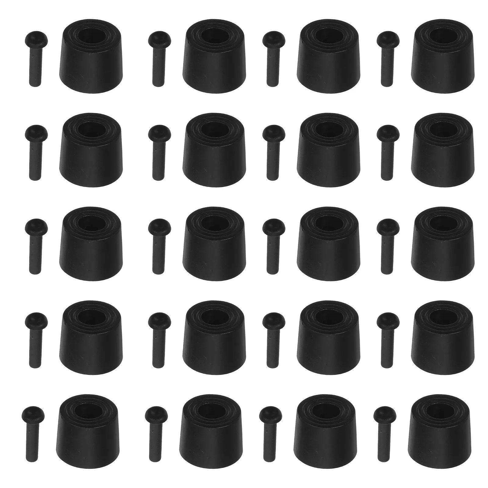 20개 컴퓨터 케이스 다리 패드, 진동 방지 교체용 받침, 8mm 구멍 직경, 충격 흡수 매트, PC 스탠드 미끄럼 방지 섀시용