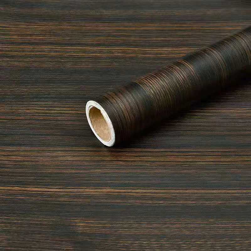 

Retro Wood Wallpaper Roll Waterproof PVC Self Adhesive Paper Removable Vinyl Wallpaper Decorative film for kitchen bathroom