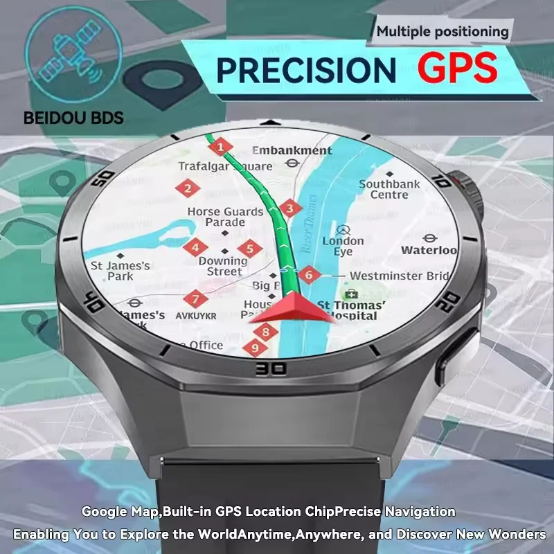 2025 Watch GT5pro GPS Navigation 32GB Smart Watches Men Video AMOLED NFC Sport Waterproof HD Call Origina GT5 GT6 Smart Bracelet