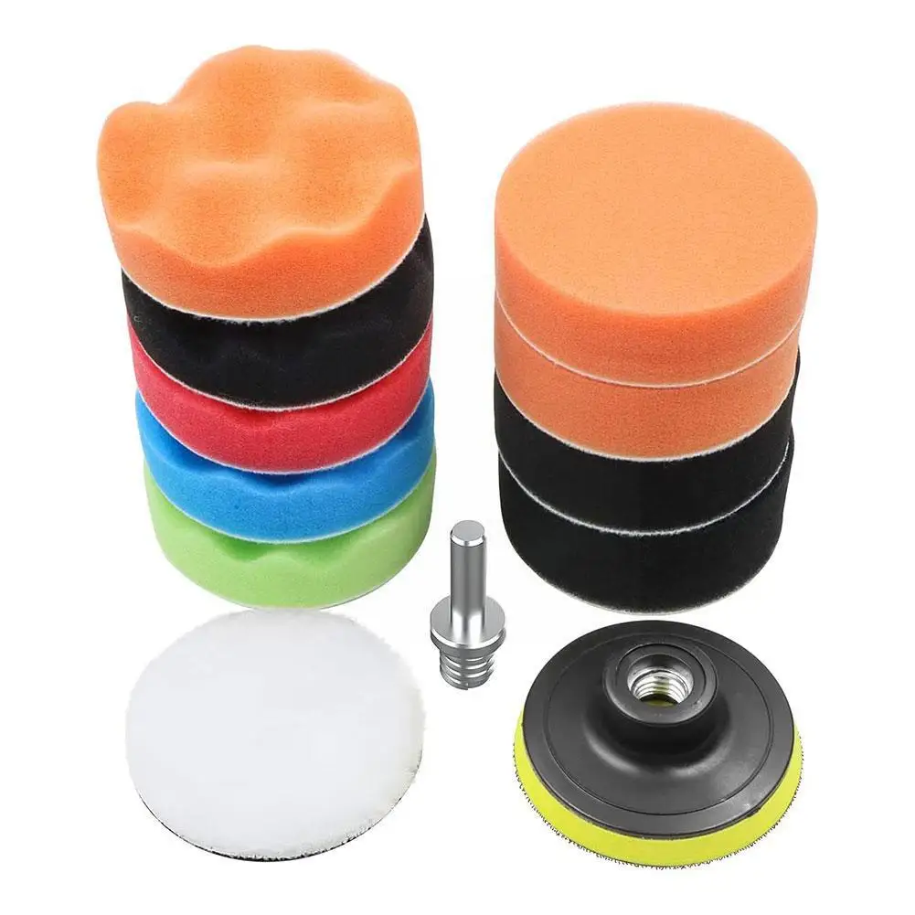 

Car Polishing Sponge Pads Kit Foam Pad Buffer Kit Polishing Machine Wax Pads For Auto Motorcycle Motor Vehicle Removes Scra T9W6