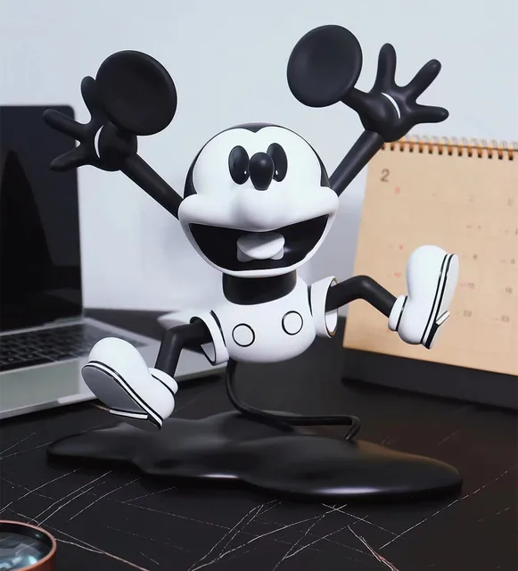 Disney Mickey Mouse Bulkyz Robot Action Figure Toys Funny Kawaii Retro  Styles Black and White Mickey