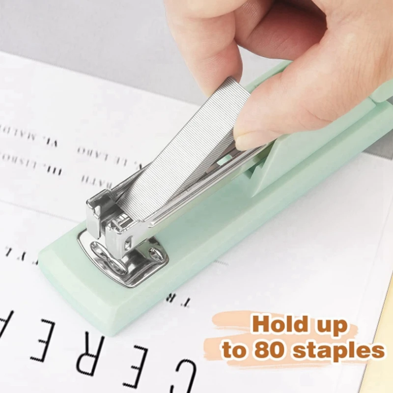 1 Piece Office Stapler Desktop Stapler Green School And University Office Supplies Portable Durable