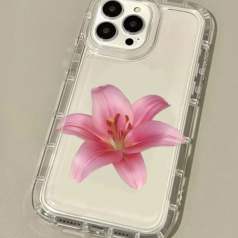 Pretty Pink Sakura Flower Phone Case with Clear Back Cover