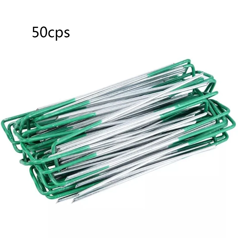

50pcs Garden Stakes Landscape for Staples U-Type Turf for Staples for Artificial Grass Rust Proof Sod Pins Securing Fences Weed