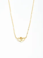 Shelly Tiny Cute Double Hollow Heart Necklace 3
