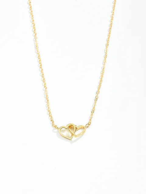 Shelly Tiny Cute Double Hollow Heart Necklace 3