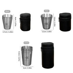 WORTHBUY Portable Stainless Steel Travel Cups with Case (12 Cups)