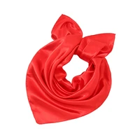 60*60cm Satin Square Scarf Women Candy Color Neckerchief Silk Feeling Stain Shiny Headband Silk Hair Wraps Bag Accessories 4