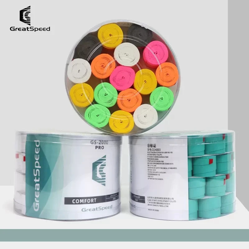 

60Pcs Padel Accessories Overgrips Greatspeed Multicolors Thickened 0.7x26x1150mm Racquet Sports Pro Badminton Tennis Grips Tape