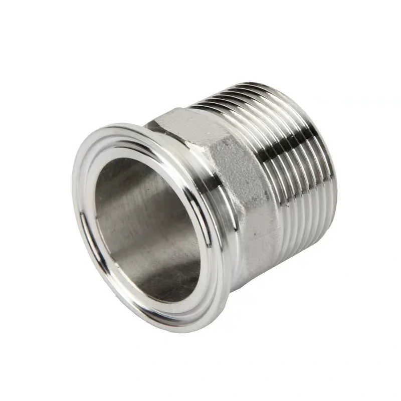 

1Pcs DN15-DN50 Stainless Steel SS304 Sanitary Male Threaded Ferrule Pipe Fittings Tri Clamp Type