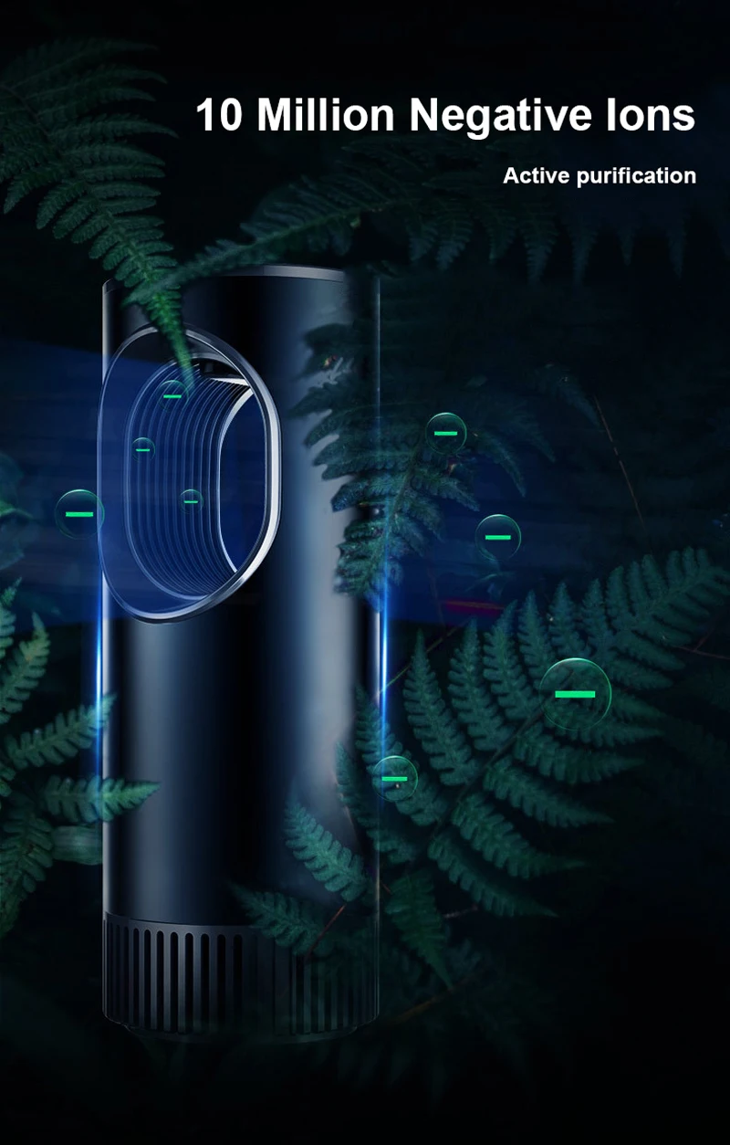 Advanced Car Air Purifier with UV Sterilization and HEPA Filter for Odor and Smoke Removal