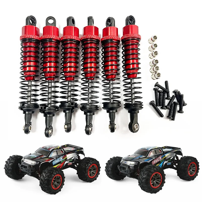 6Pcs Metal Oil Shock Absorber Damper for HOSIM XINLEHONG XLH 9125 9155 9156 1/10 1/12 RC Car Upgrade Parts Accessories,3