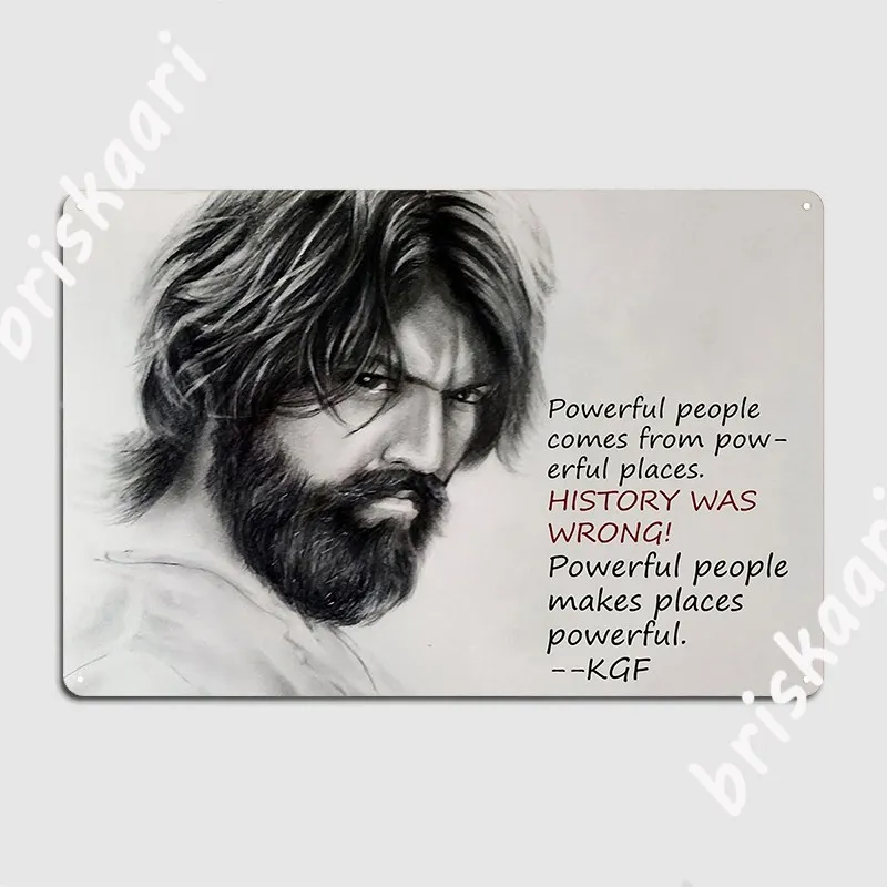 

Rocky Kgf Chapter 2 Metal Sign Cinema Kitchen Customize Garage Club Painting Décor Tin Sign Poster