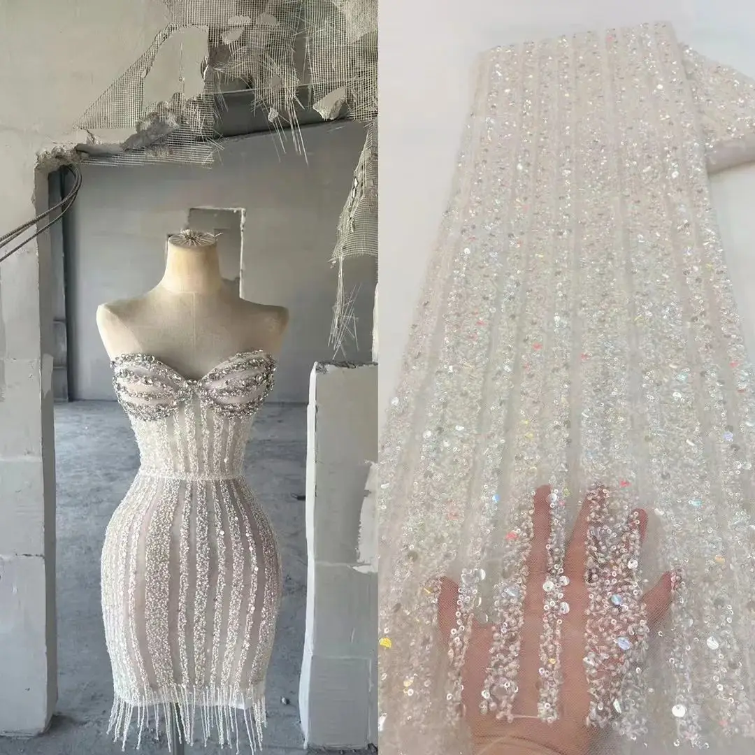 

Linyang Gorgeous Prom Dress Strapless Wedding Dress Beaded Summer Mini Cocktail Party Dress For Women 2023