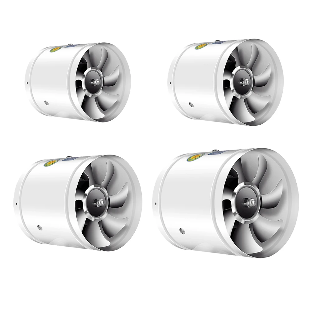 4/6/7/8 Inch Exhaust Fan Metal Pipe Exhaust Intake Fans 220V Powerful Ventilation for Restaurants Kitchens Supermarkets and More