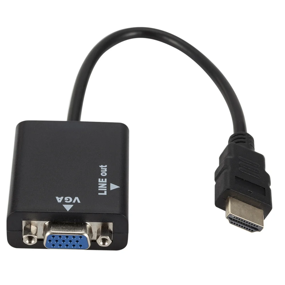 Adapter HDMI-compatible TO VGA With Audio HDTV Male To VGA Female Converter Port