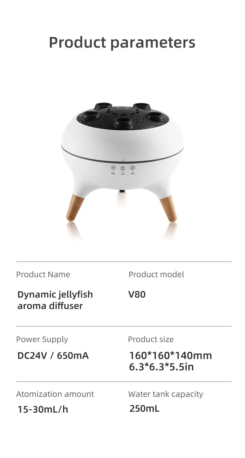 Flame Aromatherapy Essential Oil Diffusers 250ML,Air Diffuser/Humidifier, for Home, Bedroom,Large Room
