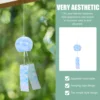 Marble Pattern Glass Wind Chime Japanese Bells Outdoor Decor Balcony Garden Hanging nament Home Decor Wind Chimes 6