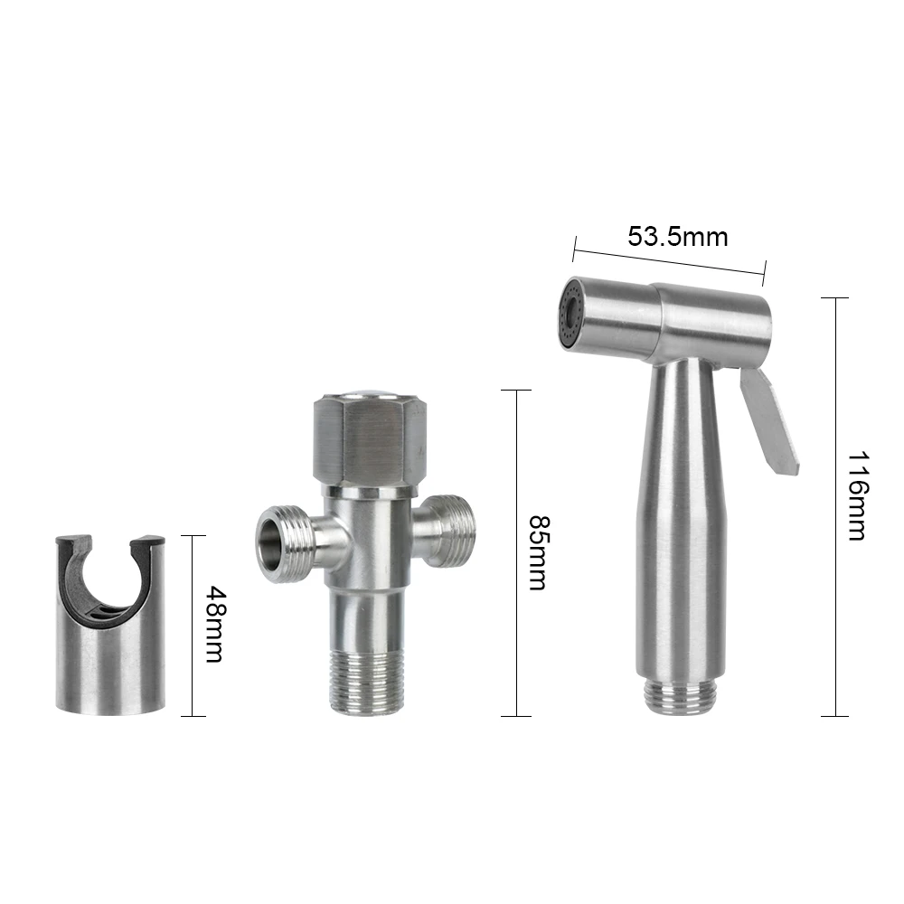 Self cleaning Bidet sprayer set For toilet Handheld Stainless Steel For Bathroom hand sprayer Hand Bidet faucet shower head 3