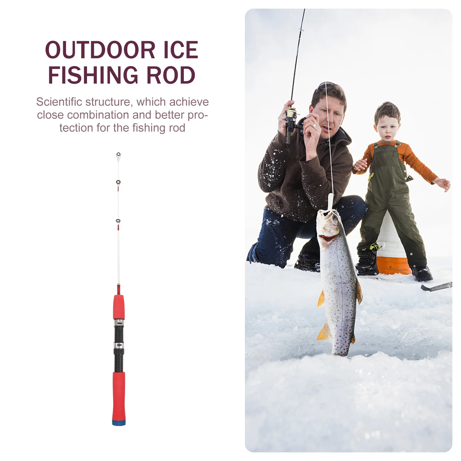 1Pcs Ice Rod Blanks Outdoor Fishing Accessories Winter Fishing