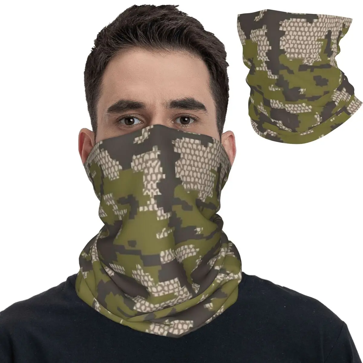 

Wicked Camo Verde Camouflage Bandana Neck Cover Printed Balaclavas Face Mask Scarf Headband Hiking Unisex Adult Washable