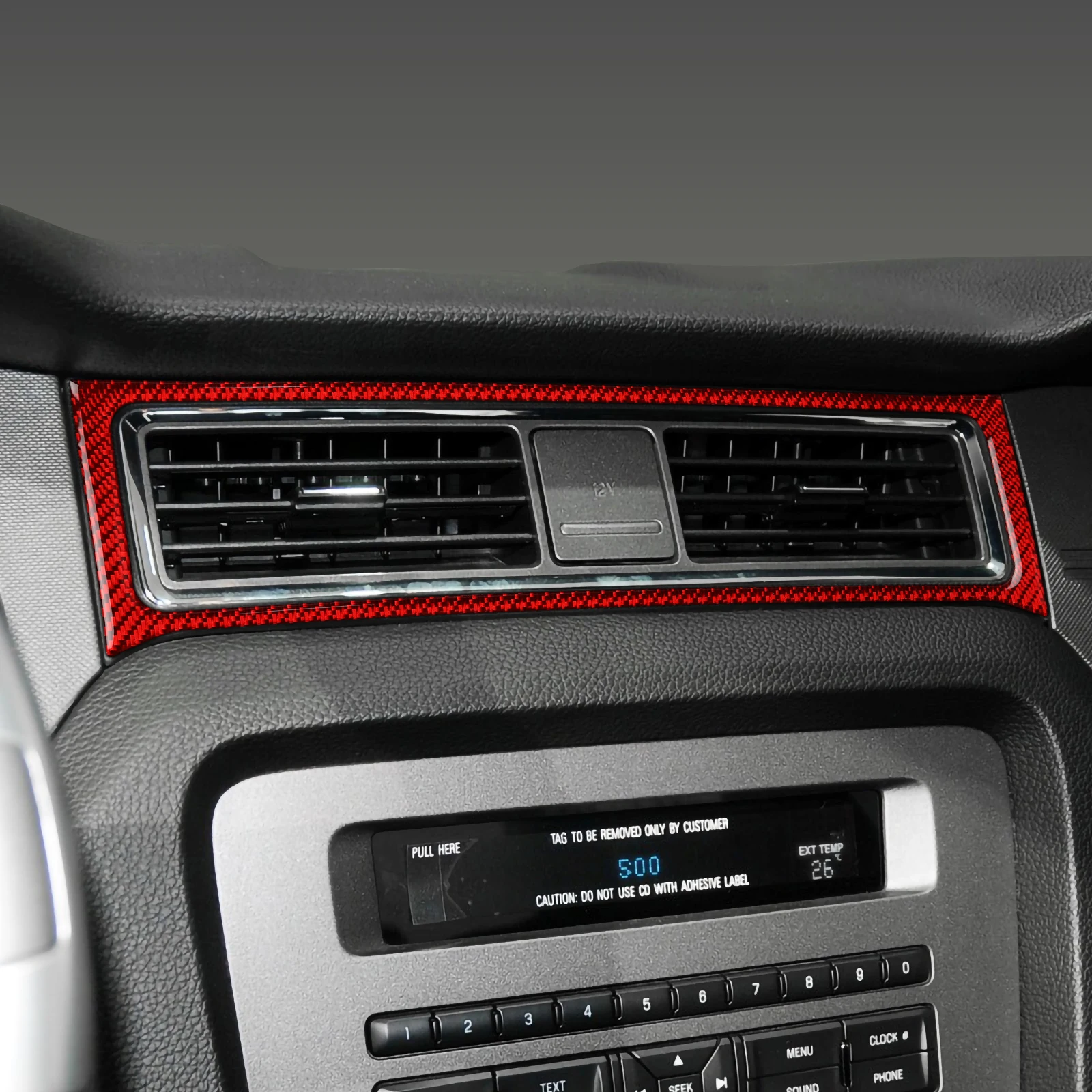Carbon Fiber Sticker Decal Car Center Consoles Instrument Panel ...