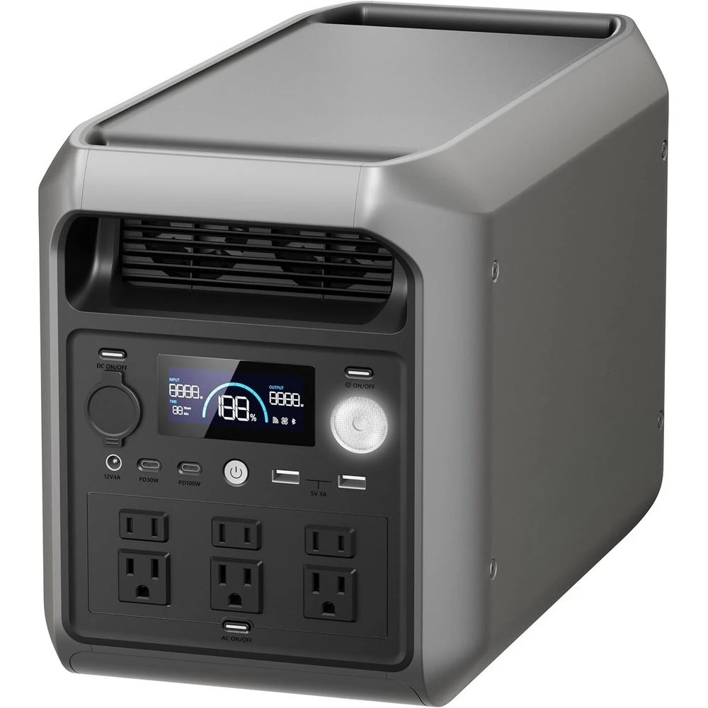 Central eléctrica LiFePO4 2048 Wh portátil con salida de 2200 W