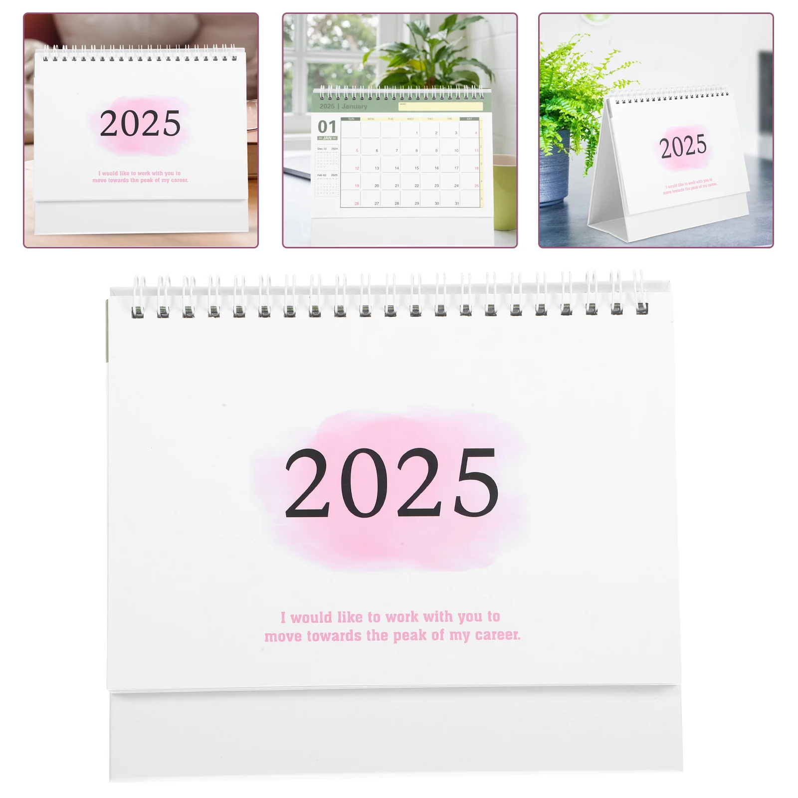 

2025 Desk Calendar Office Decor Note Small and Fresh Standing Desktop Monthly Paper Household Work Supplies