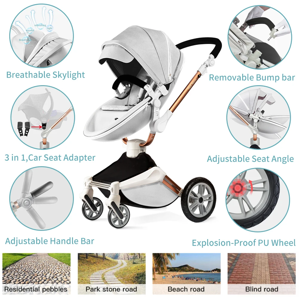 Baby Stroller Light 2 in 1 rotatas Hot Mom F023