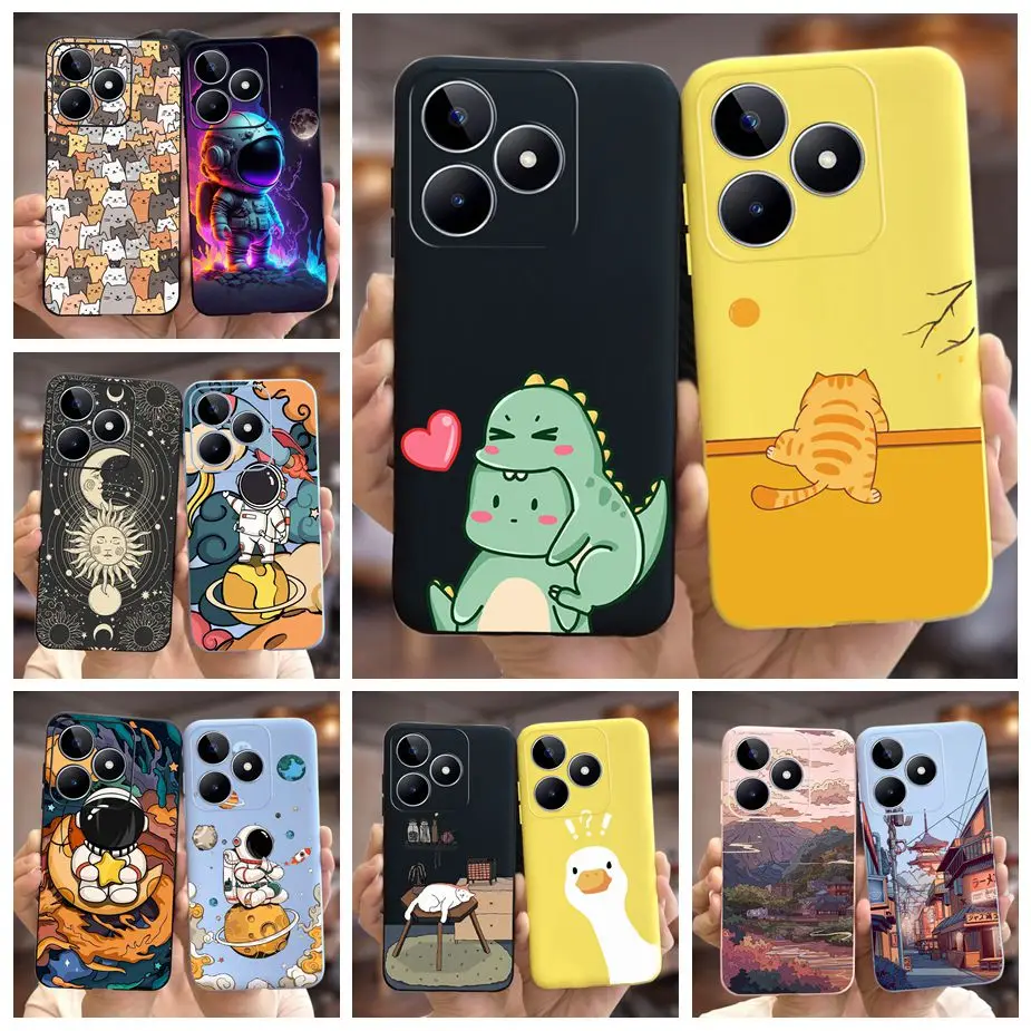 Wuzixi Cover per Realme C35 + [2 Pezzi] Vetro Temperato Protezione