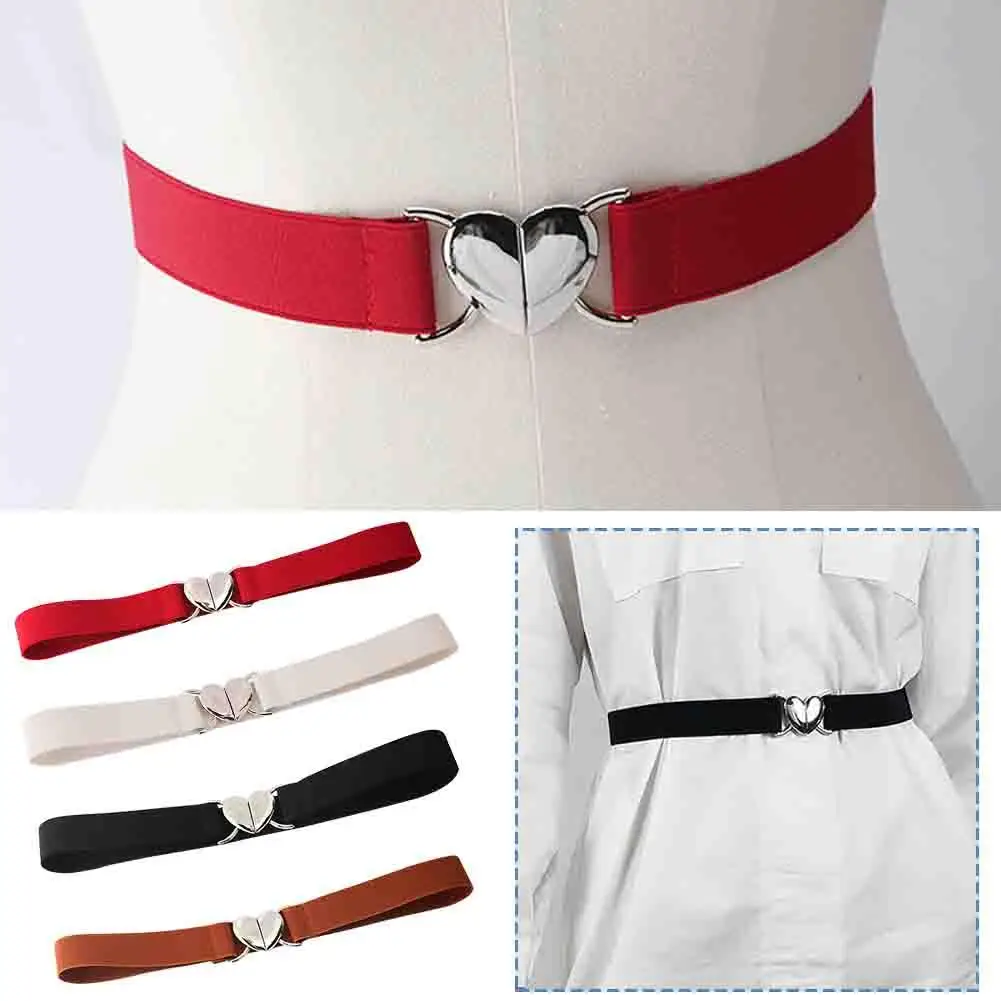 

Love Thin Waistband Women's Decorative Waistband Matching Force Narrow Versatile Elastic Waistband Belt Skirt