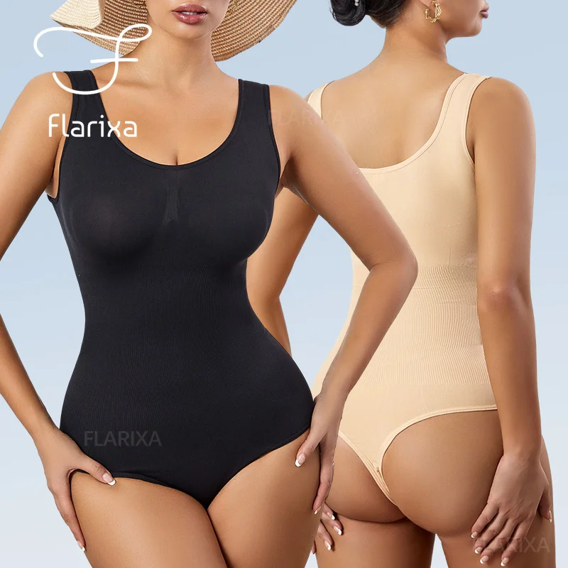 

Flarixa Seamless Shapewear Women Plus Size Slimming Bodysuit One Piece Body Shapewear Postpartum Butt Lift Reducing Body Shaper