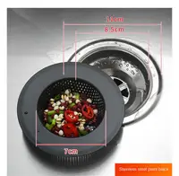 Kitchen Sink Filter Stainless Steel Mesh Sink Strainer Filter Bathroom Sink Strainer Drain Hole Filter Trap Waste Screen Black 6
