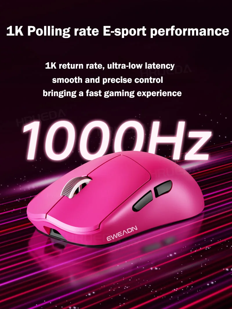EWEADN X23/X23 Pro/X23 Max Wireless Mouse Tri-Mode PAW3311 56g Lightweight Long Battery Life 1K Low Latency E-sports Gamer Mouse