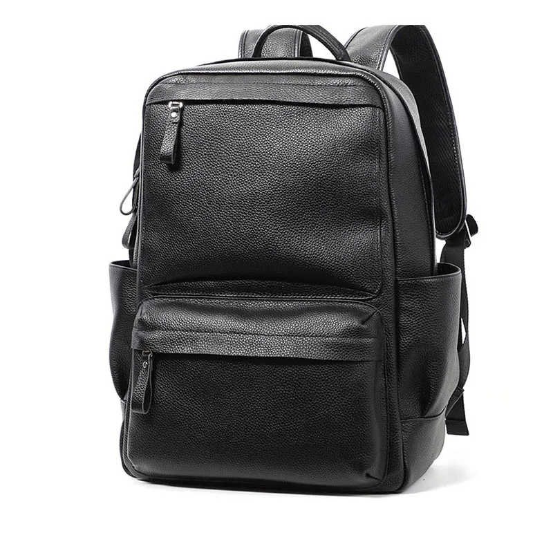 YIFANGZH Genuine Leather Backpack School Laptop Travel Camping Computer Shoulder Bag Gym Sports Backpacks for Men
