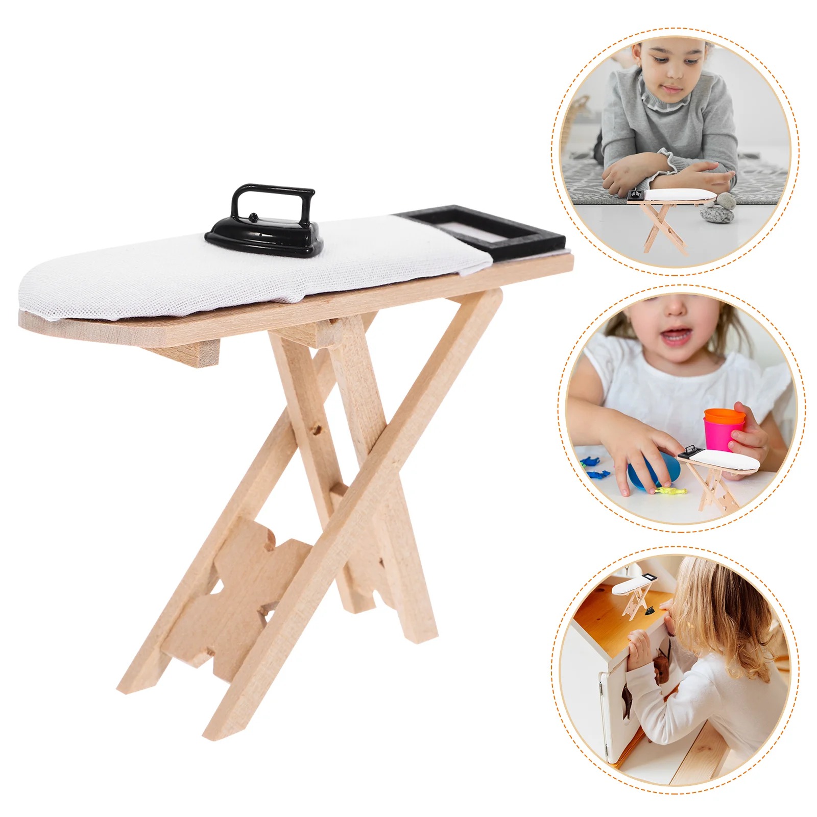 

Набор мебели, миниатюрный гладильный стол, игровой набор, стол для прачечной, мебель для самостоятельной сборки, ландшафт