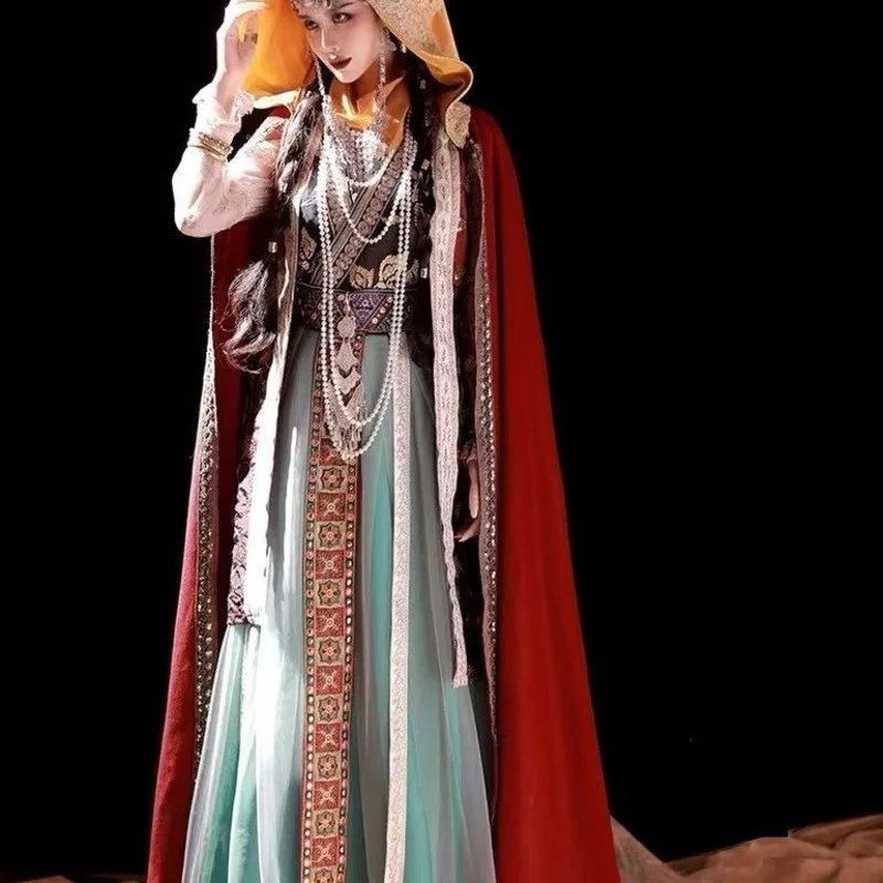 

Princess Mobella Cloak Autumn Winter Styles Arab Style Photo Taking Exotic Style And Improved Chinese Elements Dress